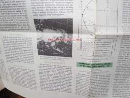 Pilot Chart of the North Pasific Ocean October 1971 / North Pasific Tropical Cyclones - Typhoons, Hurricanes and Tropical Storms 1970 -merikartta, jonka toisella