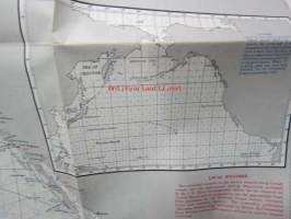 Pilot Chart of the North Pasific Ocean October 1971 / North Pasific Tropical Cyclones - Typhoons, Hurricanes and Tropical Storms 1970 -merikartta, jonka toisella