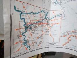 Karte der Wasserstrassen in West- und Mitteldeutschland und den Beneluxländern / Map of the inland waterways of Germany, Belgium and the Netherlands / Carte des
