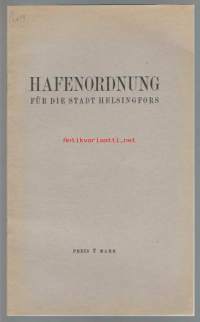 Hafenordnung fur die stadt Helsingfors 1926