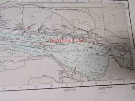 North Sea - Germany Die Elbe Brunsbüttelkoog to Hamburg, from German Government to Charts to 1974 - Merikartta