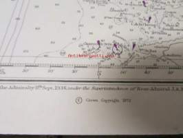 English Channel and Western Approaches, from the  latest admiralty surveys and French Government to Charts to 1936 - Merikartta