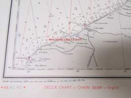 Approaches to Dover Strait Fécamp to North Foreland, from British and French Government to Charts to 1956 - Merikartta