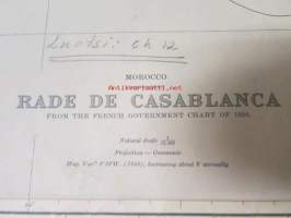 Plans on the West Coast of Morocco / Approaches to Casablanca and Mohammedia - Rad De Casablanca - Merikartta