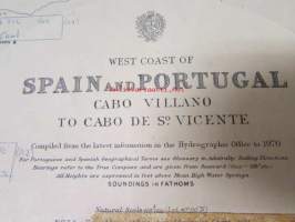 West Coast of Spain and Portugal Cabo Villano To Cabo DeS. Vicente- Merikartta