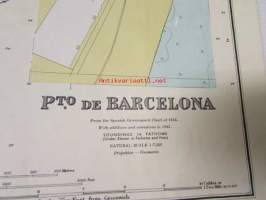 Mediterranean Spain - East Coast, Approach to Pto de Barcelona, From Spanish Government Chart - Merikartta