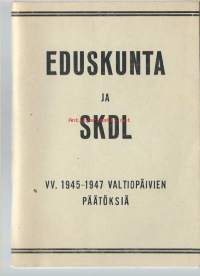 Eduskunta ja SKDL vv 1945-1947 valtiopäivien päätöksiä  1948