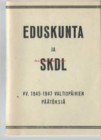 Eduskunta ja SKDL vv 1945-1947 valtiopäivien päätöksiä  1948