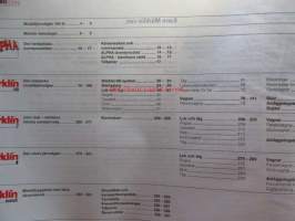 MÄRKLIN Samlat program/Samlet Program 1991/92 SV-DK - tuoteluettelo