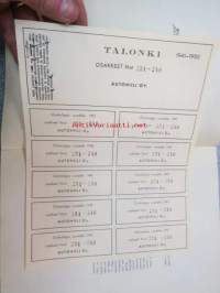 Autohiili Oy,  Turku 1941, 10 osaketta á 1 000 mk = 10 000 mk, Otto Wallin, osakkeet nr 231-240 -osakekirja