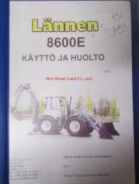 Lännen 8600 E käyttö ja huolto (kopio) - kirjantilausnumero 8890881