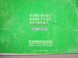 Kawasaki KX80, KX80-II, KX100 motorcycle owner´s manual -käyttöohjekirja englanniksi