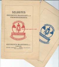 Selostus väkirehuseoksista 1927