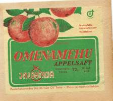 Omenamehu  -  tuote-etiketti