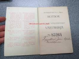 Sparbanken i Åbo / Turun Säästöpankki -Säästökirja nr 85264 alkaen vuodelta 1911, vaihdemies Johan Alfred Tunturi
