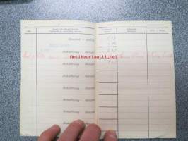 Sparbanken i Åbo / Turun Säästöpankki -Säästökirja nr 85264 alkaen vuodelta 1911, vaihdemies Johan Alfred Tunturi