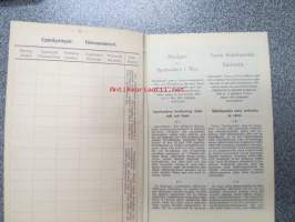 Sparbanken i Åbo / Turun Säästöpankki -Säästökirja nr 85264 alkaen vuodelta 1911, vaihdemies Johan Alfred Tunturi