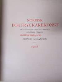 Nordisk boktryckare konst 1908 - sidottu vuosikerta