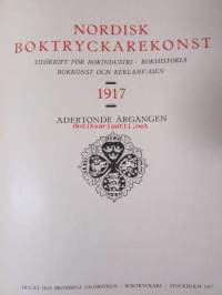 Nordisk boktryckare konst 1917 - sidottu vuosikerta