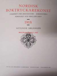 Nordisk boktryckare konst 1918 - sidottu vuosikerta