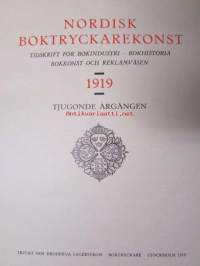 Nordisk boktryckare konst 1919 - sidottu vuosikerta