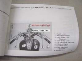 Kawasaki EN500 (EN500 C-4) motorcycle owner´s manual -käyttöohjekirja englanniksi