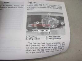 Kawasaki EN500 (EN500 C-4) motorcycle owner´s manual -käyttöohjekirja englanniksi