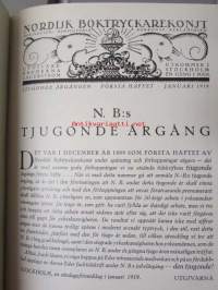 Nordisk boktryckare konst 1919 - sidottu vuosikerta