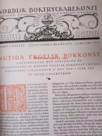 Nordisk boktryckare konst 1922 - sidottu vuosikerta (Kansi on 1922, sisus 1921, painossa tapahtunut vaihdos)