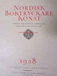 Nordisk boktryckare konst 1928 - sidottu vuosikerta