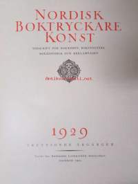 Nordisk boktryckare konst 1929 - sidottu vuosikerta