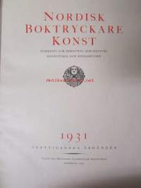 Nordisk boktryckare konst 1931 - sidottu vuosikerta