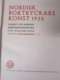 Nordisk boktryckare konst 1935 - sidottu vuosikerta