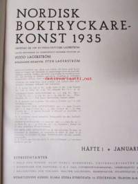 Nordisk boktryckare konst 1935 - sidottu vuosikerta