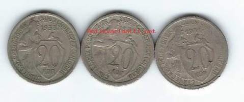 Venäjä / Neuvostoliitto  20 kop 1931, 1932 ja 1933  -  kolikko