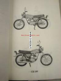 Honda CB100, CL100, SL100 motorcycle parts catalog -varaosaluettelo