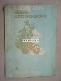 Honda ATC90, 90K1  motorcycle parts catalog -varaosaluettelo