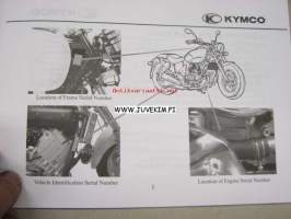 Kymco Venox 250 owner´s manual -käyttöohjekirja