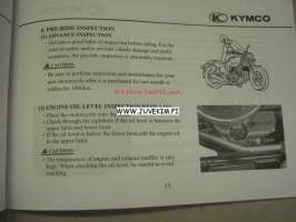 Kymco Venox 250 owner´s manual -käyttöohjekirja