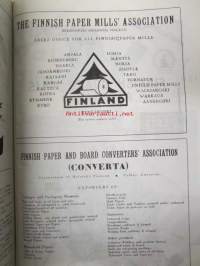 Finnish Paper and Timber 1951 -sidottu vuosikerta &quot;Lentoposti versio&quot; painettu ohuelle paperille