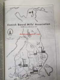 Finnish Paper and Timber 1951 -sidottu vuosikerta &quot;Lentoposti versio&quot; painettu ohuelle paperille