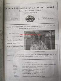 Finnish Paper and Timber 1951 -sidottu vuosikerta &quot;Lentoposti versio&quot; painettu ohuelle paperille