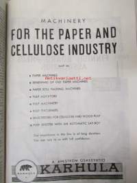 Finnish Paper and Timber 1951 -sidottu vuosikerta &quot;Lentoposti versio&quot; painettu ohuelle paperille