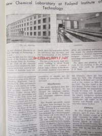 Finnish Paper and Timber 1951 -sidottu vuosikerta &quot;Lentoposti versio&quot; painettu ohuelle paperille