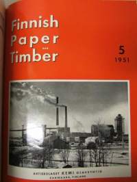 Finnish Paper and Timber 1951 -sidottu vuosikerta