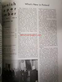 Finnish Paper and Timber 1953 -sidottu vuosikerta - sis. &quot;Lentoposti versio&quot; painettu ohuelle paperille
