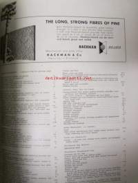 Finnish Paper and Timber 1953 -sidottu vuosikerta - sis. &quot;Lentoposti versio&quot; painettu ohuelle paperille