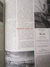 Finnish Paper and Timber 1953 -sidottu vuosikerta - sis. &quot;Lentoposti versio&quot; painettu ohuelle paperille