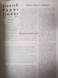 Finnish Paper and Timber 1953 -sidottu vuosikerta - sis. &quot;Lentoposti versio&quot; painettu ohuelle paperille