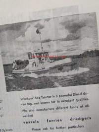 Finnish Paper and Timber 1954 -sidottu vuosikerta - sis. &quot;Lentoposti versio&quot; painettu ohuelle paperille